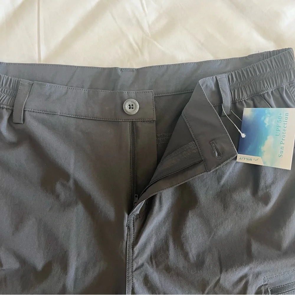 Willit Men's NWT Cargo Hiking Shorts UPF 50+ Sun Protection Gray Gorpcore Sz XL